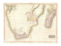 1818 Pinkerton Map of Southern Africa Fine Art Print