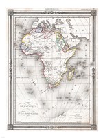 1852 Bocage Map of Africa Fine Art Print
