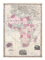 1862 Johnson Map of Africa Fine Art Print