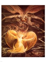 William Blake the dragon Fine Art Print