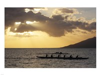 Canoers Paddling to the Dock at Kalama Park Fine Art Print