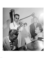 Howard McGhee, Brick Fleagle and Miles Davis, September 1947 Fine Art Print