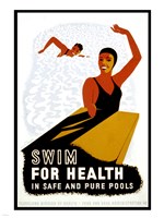 Swim for Health Fine Art Print