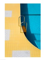 High angle view of a swimming pool ladder, Banderas Bay, Puerto Vallarta, Jalisco, Mexico Fine Art Print