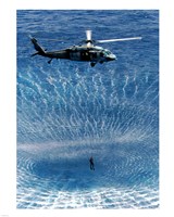 US Navy Search and Rescue Diver Fine Art Print