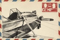 Small Vintage Air Mail I Fine Art Print