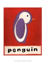 P is for Penguin Framed Print