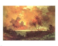 Jules Tavernier - 'Sunrise Over Diamond Head', 1888 Fine Art Print