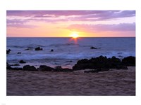 Keawakapu Beach Sunset Long Exposure Fine Art Print