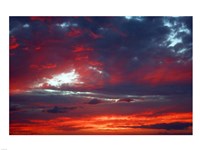 Kihei Red Sunset Fine Art Print