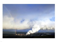 Rainbow and Sulfur Dioxide Emissions from the Halema`uma`u Vent Fine Art Print