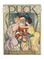 Santa 1902 Puck Cover Fine Art Print