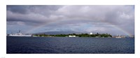 US Navy, A rainbow appears over the USS Arizona Memorial Fine Art Print