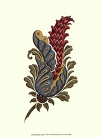 Jacobean Leaf IV Framed Print