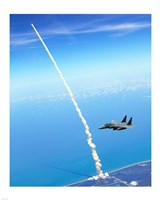 4th FW Strike Eagles Assist Shuttle Launch Fine Art Print