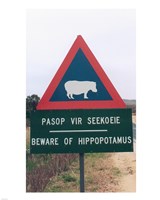 Beware of Hippopotamus Fine Art Print