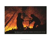 Firefighter Hero Quote Fine Art Print