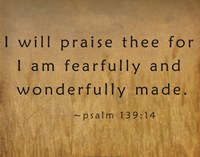 I Will Praise Thee Fine Art Print