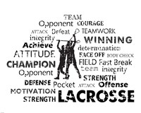 Lacrosse Text Fine Art Print