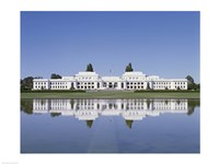 Building on the waterfront, Parliament House, Canberra, Australia Fine Art Print