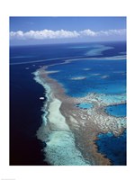 Aerial view of a coastline, Hardy Reef, Great Barrier Reef, Whitsunday Island, Australia - various sizes