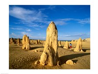 Rock formations in the desert, The Pinnacles Desert, Nambung National Park, Australia Fine Art Print