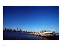Ferry docked in a harbor, Perth, Australia Fine Art Print