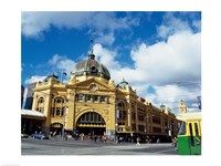 Facade of a railroad station, Flinders Street Station, Melbourne, Victoria, Australia Fine Art Print