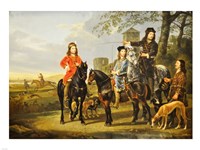 Aelbert Cuyp, Starting For  the Hunt Crop Fine Art Print