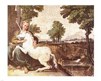 Domenichino Unicorn Pal Farnese Fine Art Print