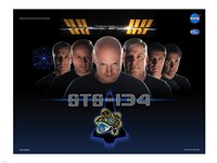 NASA STS-134 Official Mission Poster Fine Art Print
