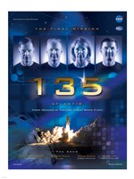 NASA STS-135 Official Mission Poster Fine Art Print