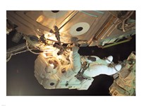Astronaut Sellers Working on ISS Fine Art Print