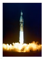 Launch of Jupiter C with Explorer Fine Art Print