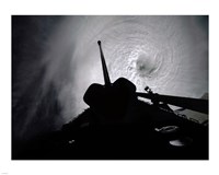 Orbiter Columbia Passes Over the Eye of Typhoon Owen Fine Art Print