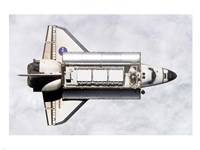 Shuttle Delivers ISS Module Fine Art Print