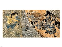 Kuniyoshi Utagawa, The ghost of Taira Tomomori, Daimotsu bay Fine Art Print