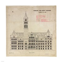 Municipal and County Buildings Toronto July 1887 Fine Art Print