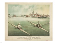 Courtney & Hanlan, Champion Scullers of America Fine Art Print