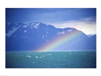 Rainbow over a sea, Resurrection Bay, Kenai Fjords National Park, Alaska, USA Fine Art Print