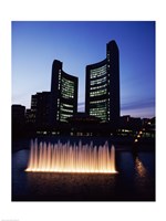 City Hall & Nathan Phillips Square, Toronto, Canada Fine Art Print