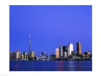 Buildings on the waterfront, CN Tower, Toronto, Ontario, Canada Fine Art Print