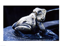 Canada, British Columbia,  Butchart Gardens, sculpture frog, fountain Fine Art Print