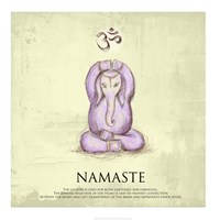 Elephant Yoga, Namaste Pose Fine Art Print