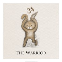 Bunny Yoga,The Warrior Pose Framed Print