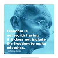 Gandhi - Freedom Quote Fine Art Print