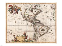 1658 Visscher Map of North America and South America 1658, 1658 - various sizes