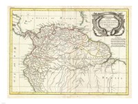 1771 Bonne Map of Tierra Firma Fine Art Print