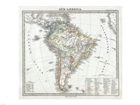1862 Perthes map of South America Fine Art Print