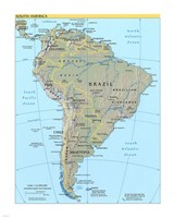Map of South America - various sizes